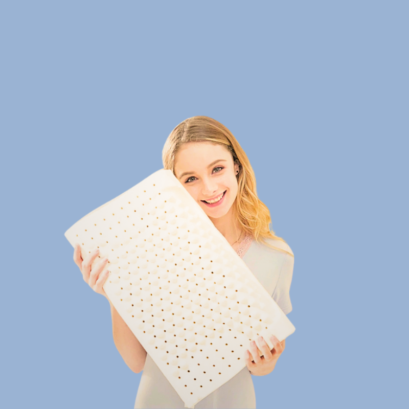SleepFix™ Pure Thai Latex Cervical Pillow – 60×40 cm, Firm Support & Slow Rebound for Pain Relief