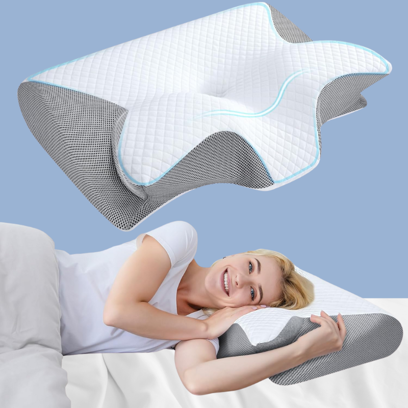 SleepFix™ ErgoMemory Cervical Pillow – 2‑in‑1 Orthopedic Support for Neck & Shoulder Pain Relief