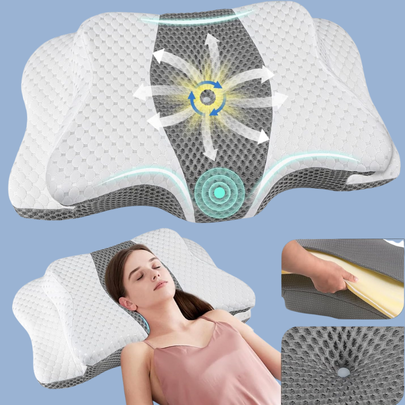 SleepFix™ ErgoMemory Cervical Pillow – 2‑in‑1 Orthopedic Support for Neck & Shoulder Pain Relief