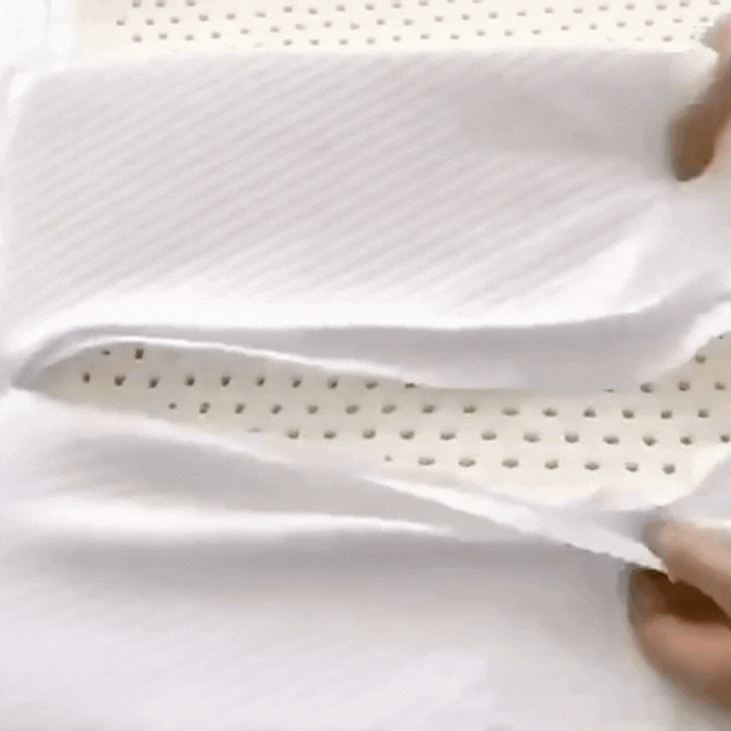 SleepFix™ Pure Thai Latex Cervical Pillow – 60×40 cm, Firm Support & Slow Rebound for Pain Relief