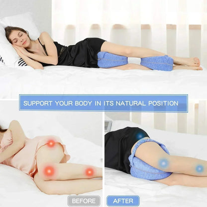 SleepFix™ HeartCore Leg Pillow – Memory Foam Hip & Knee Support for Side Sleepers & Pregnancy
